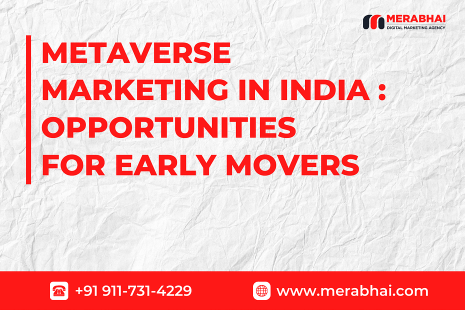 Metaverse marketing concept in India with VR headset and digital storefront99