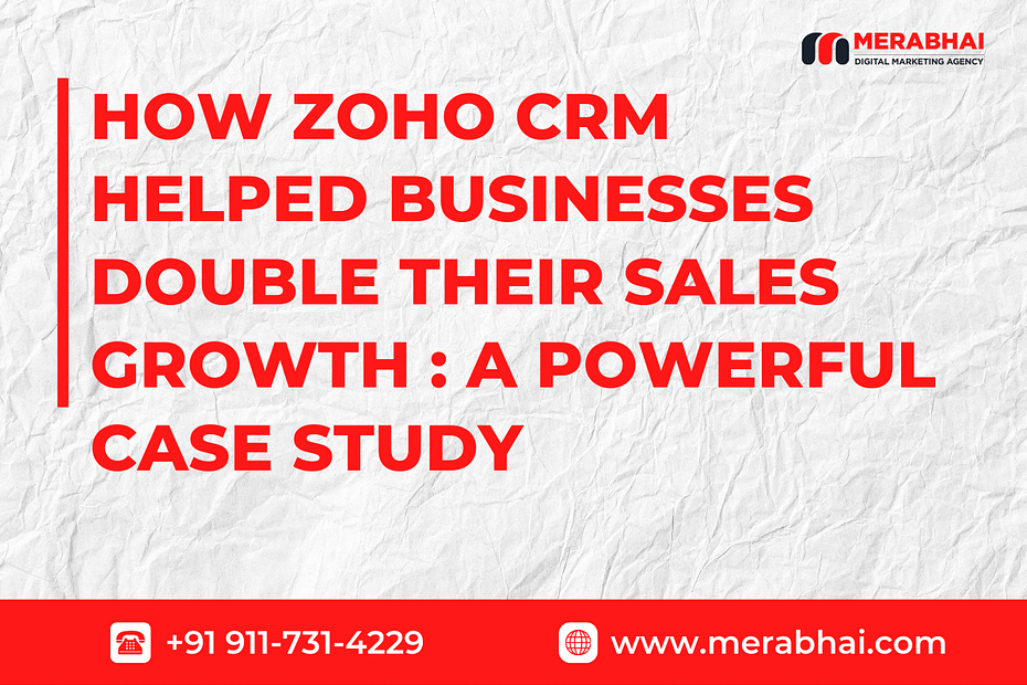 Business team reviewing sales charts on a laptop, illustrating Zoho CRM-driven growth.