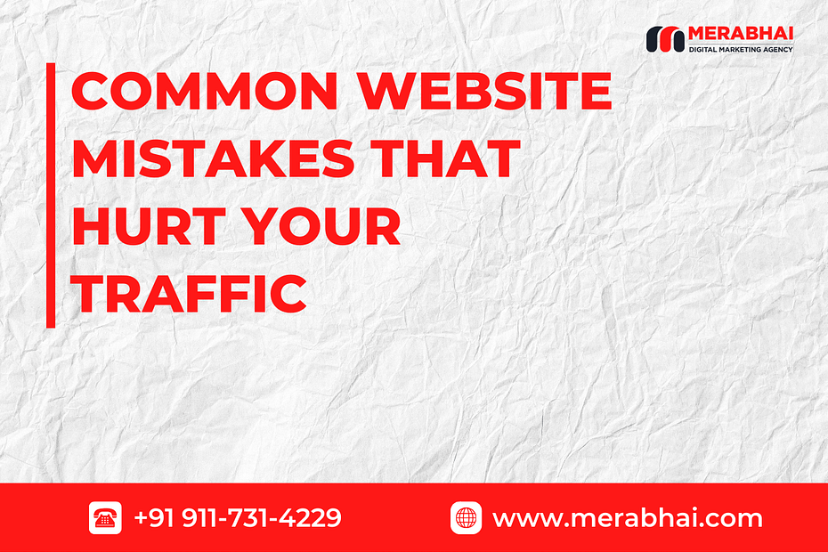 Common website mistakes that reduce traffic and SEO performance